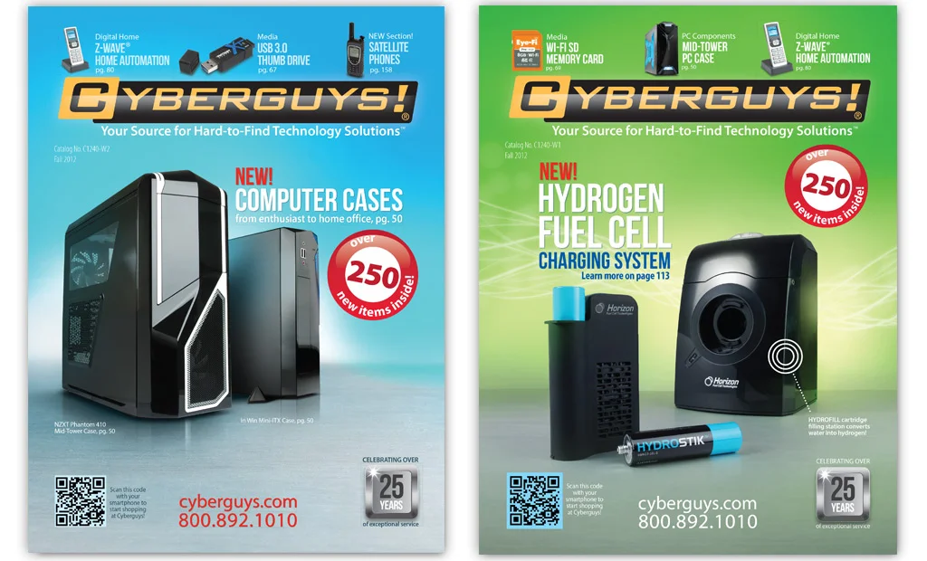  Cyberguys catalog covers. Art direction, photography, and design. © E-filliate Inc. 