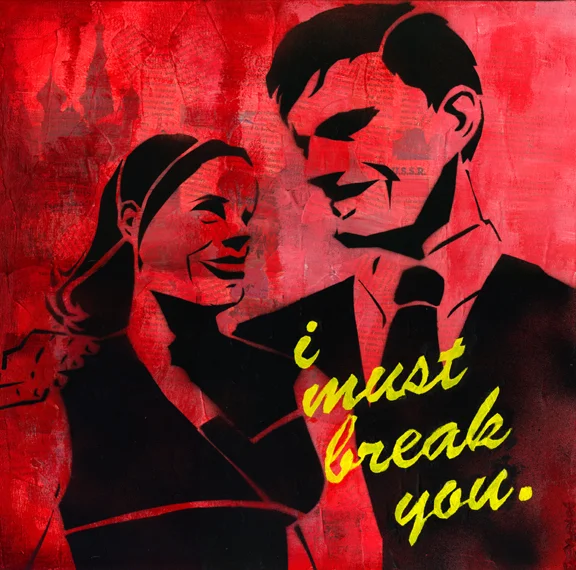 "The Dating Game" - mixed media, 2006. 24" x 24"