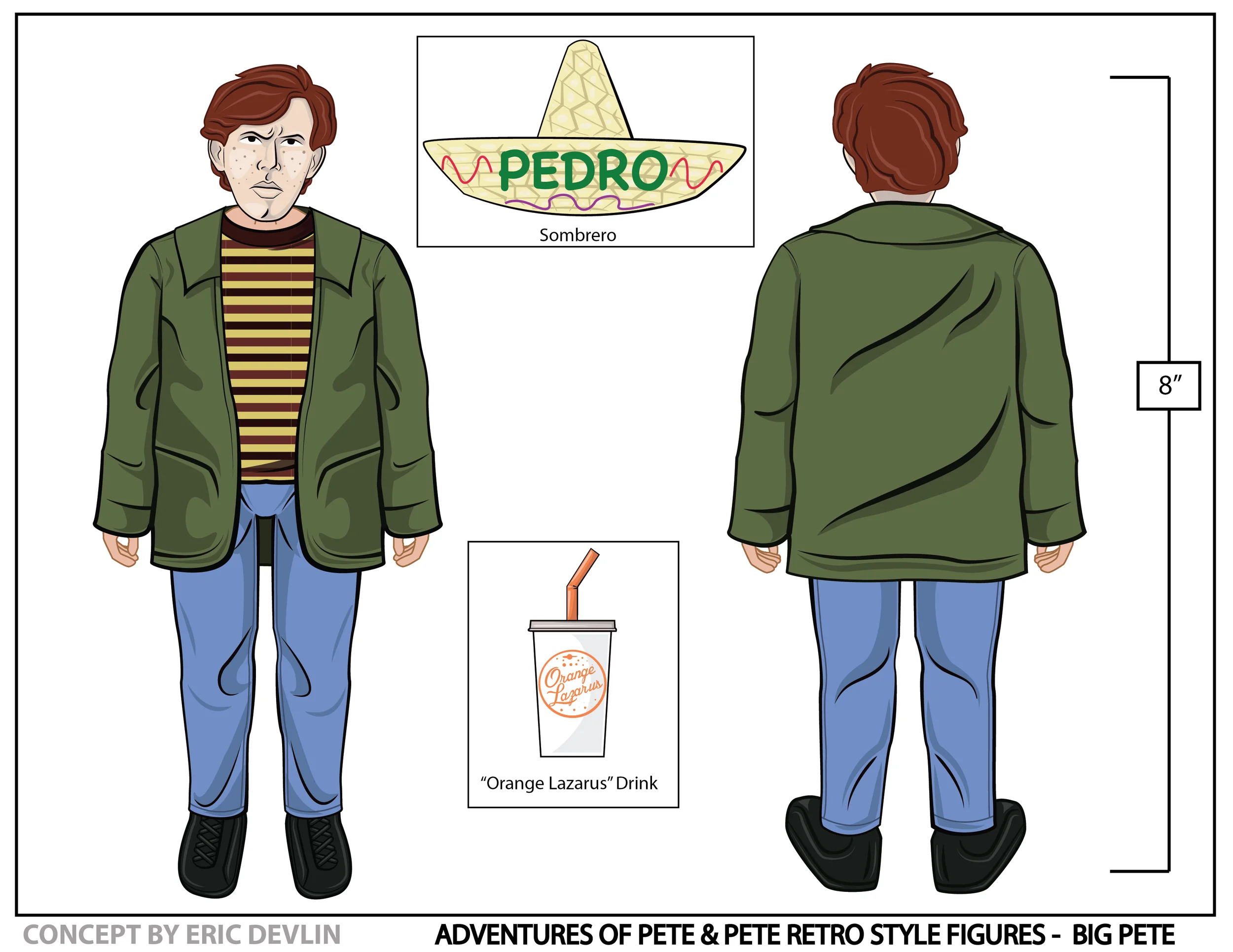 Adventures of Pete & Pete - Big Pete retro style action figure.