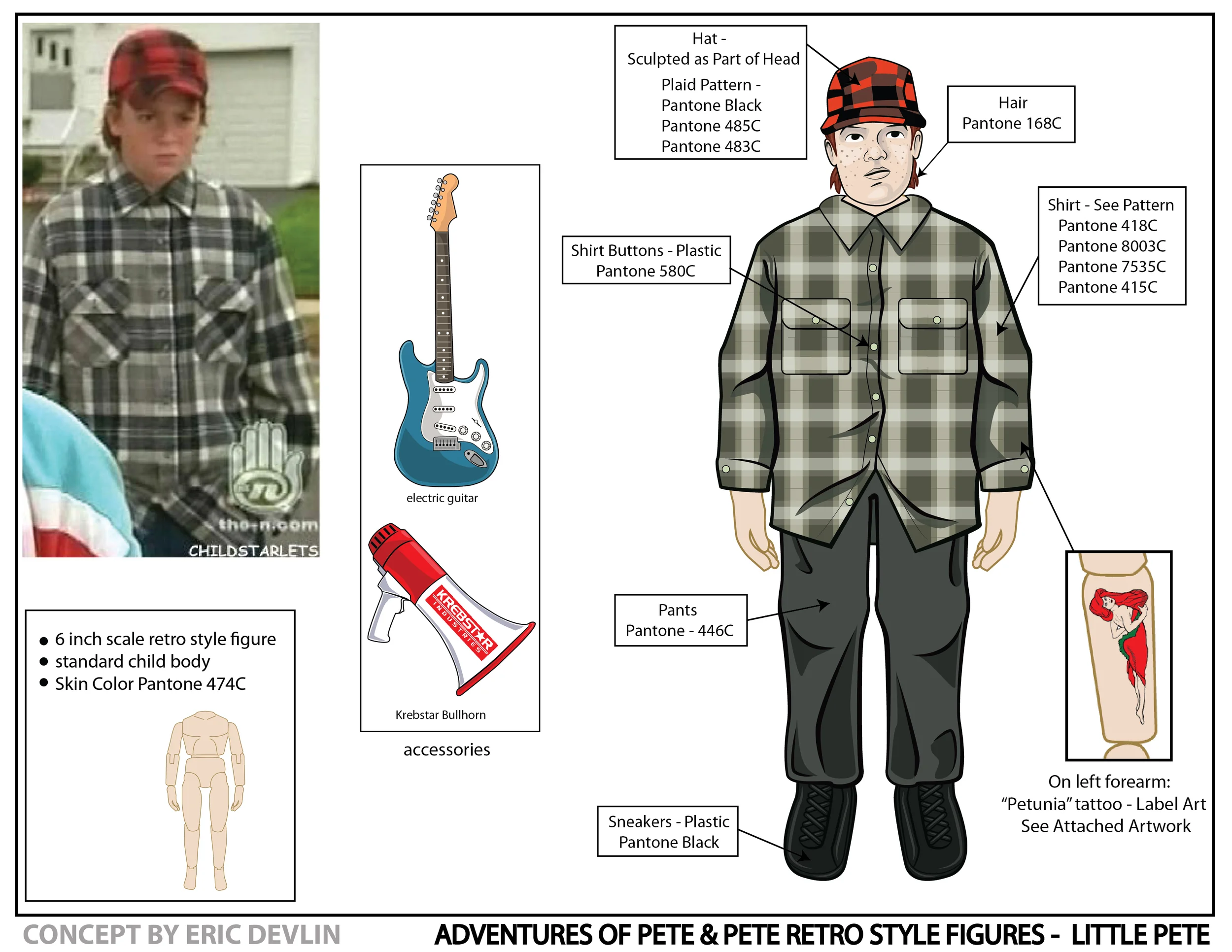 Adventures of Pete & Pete - Little Pete retro style action figure.