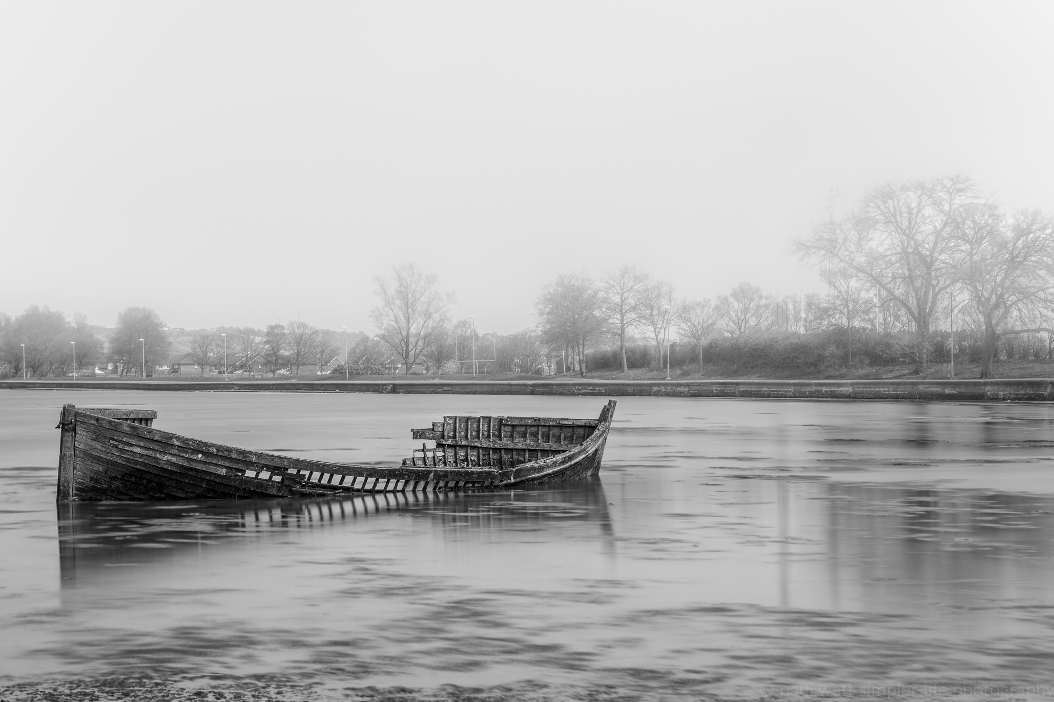 Sunken boat in Portsmouth