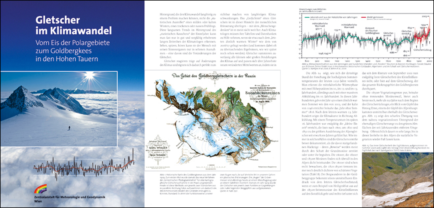 Glaciers in Climate Change, Science and Research, Book for the Zentralanstalt für Meteorologie und Geodynamik, Austria 