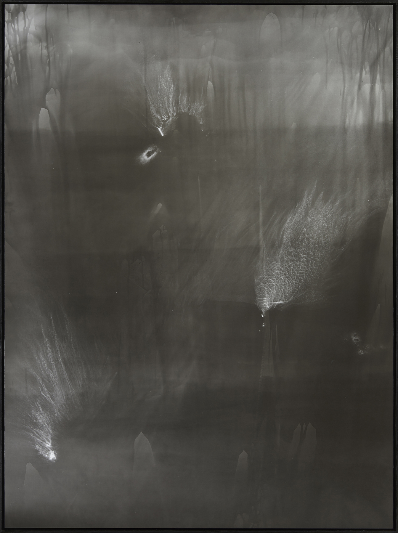 Image 6: ‘Cosmic Outsideness’ Unique Silver Gelatin Photogram, 117 x 87 x 5cm in ‘The Burnt’ at Fort Delta, 2017.