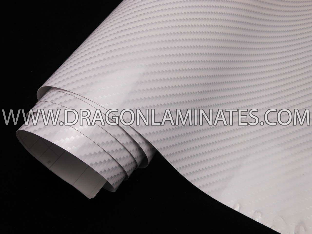 White Carbon Fiber Wrap (4D) — Dragon Laminates