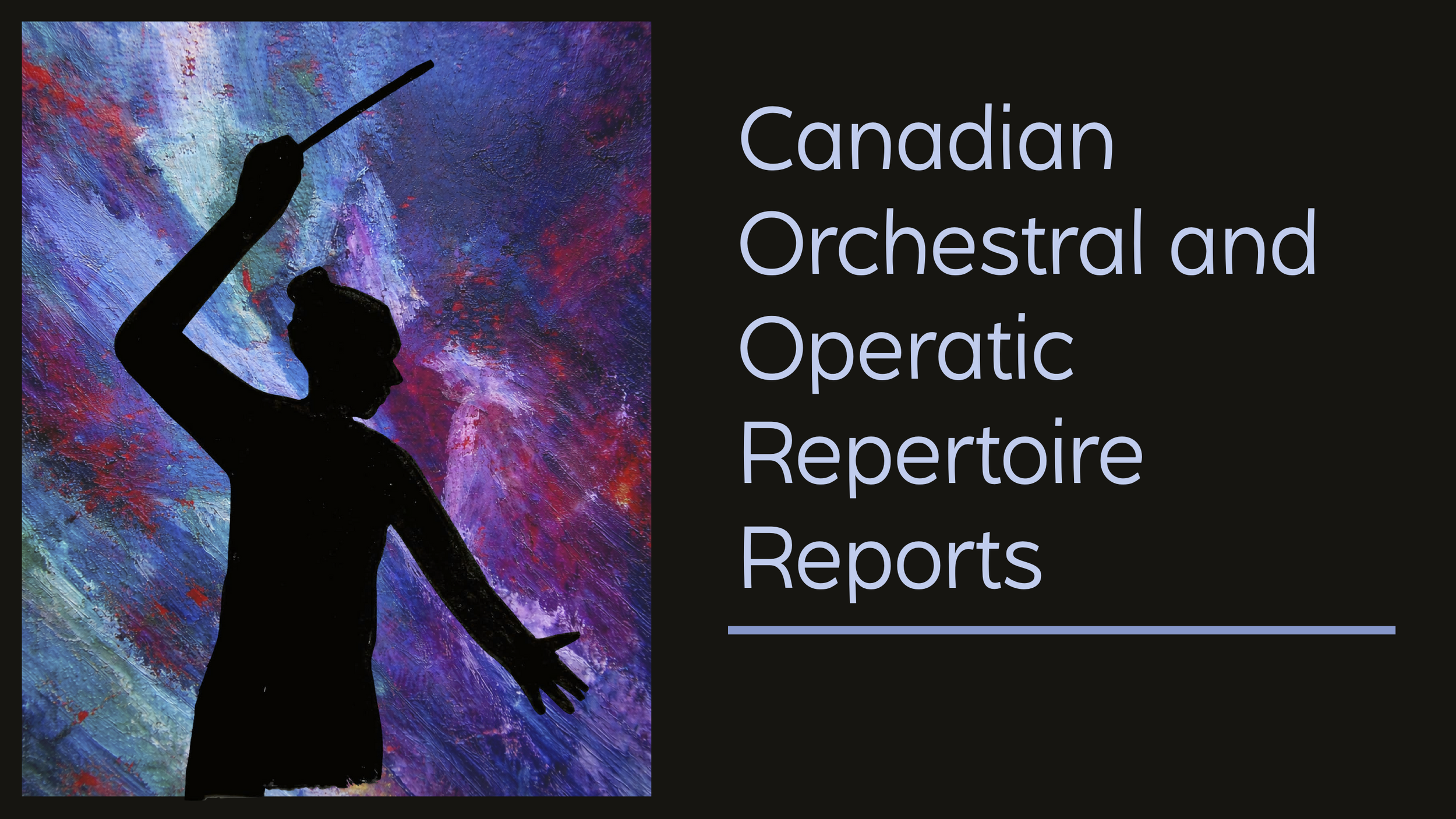 Female conductor in front of an abstract background