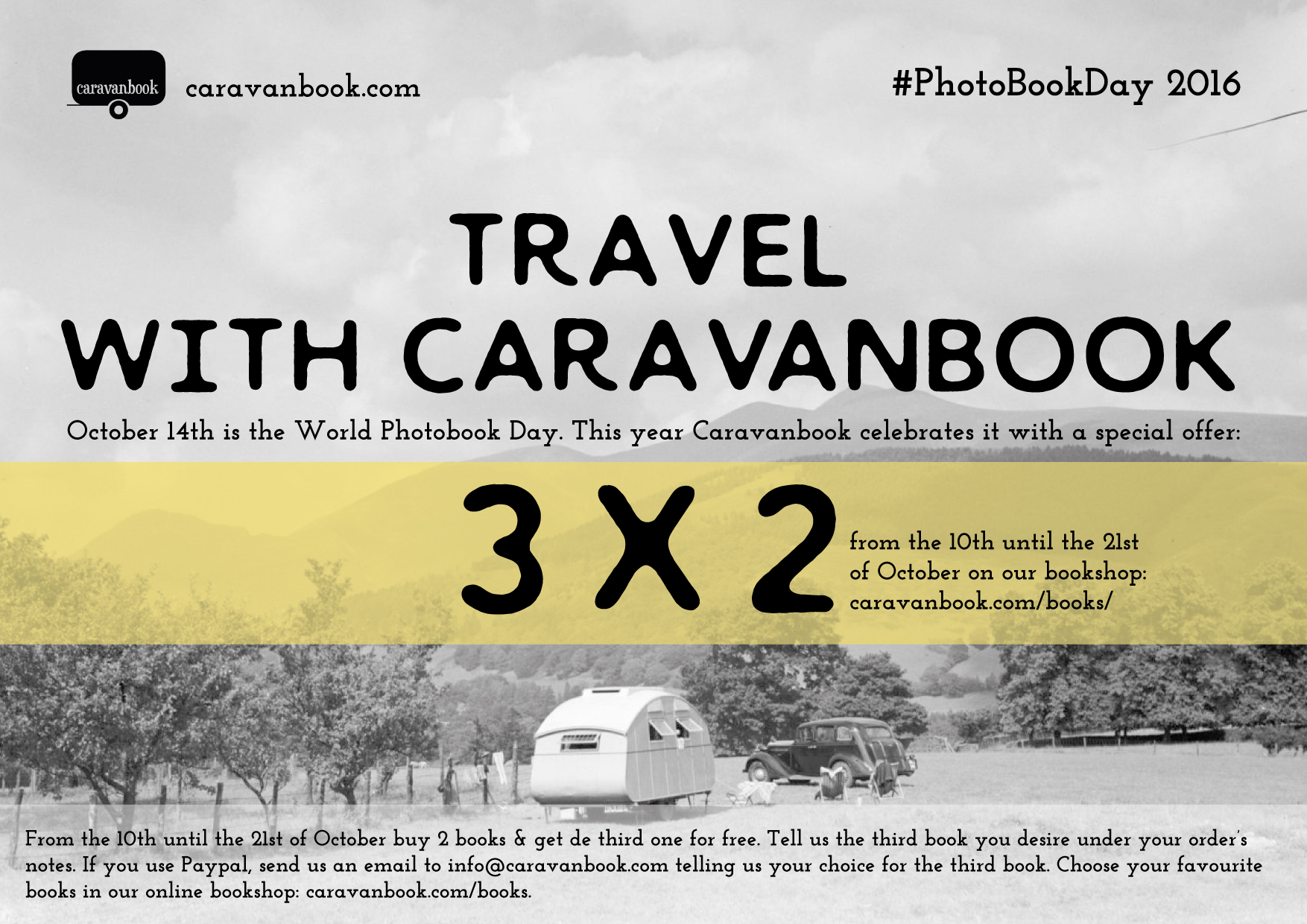 Caravanbook celebrates the World #PhotoBookDay 2016 with a special offer: 3 books per 2 on their online bookshop.