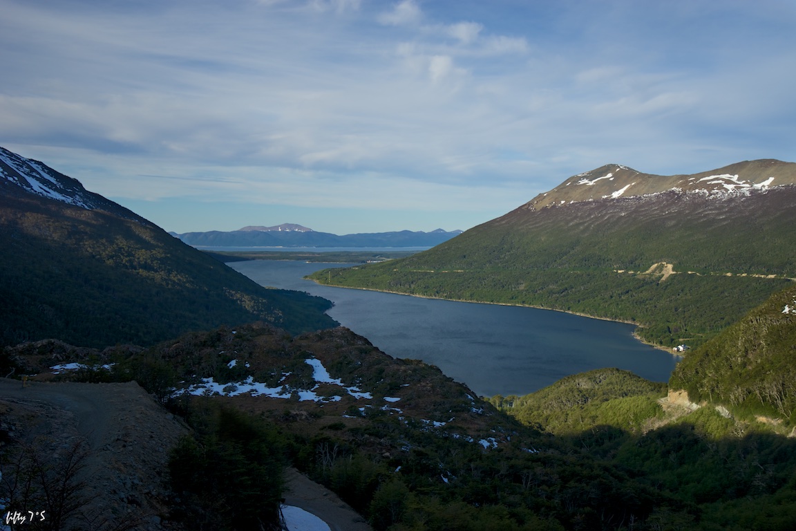 all downhill to our first camp spot by the lake