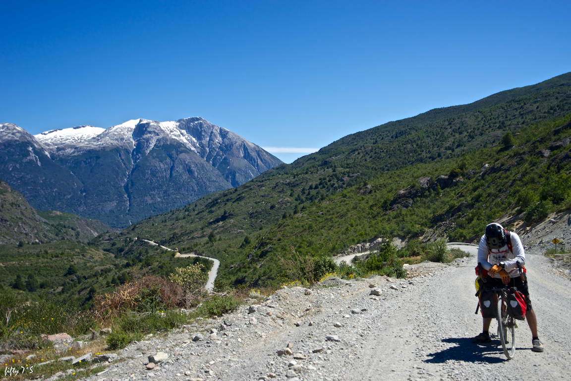 "you can find plenty of water, don't cary too much" 99% of the time this is true. On this day, the landscape changed, it became more dry like the pampa in Argentina. We spent an uncomfortable 2 hours riding in the baking hot sun without water untill we found a little stream.