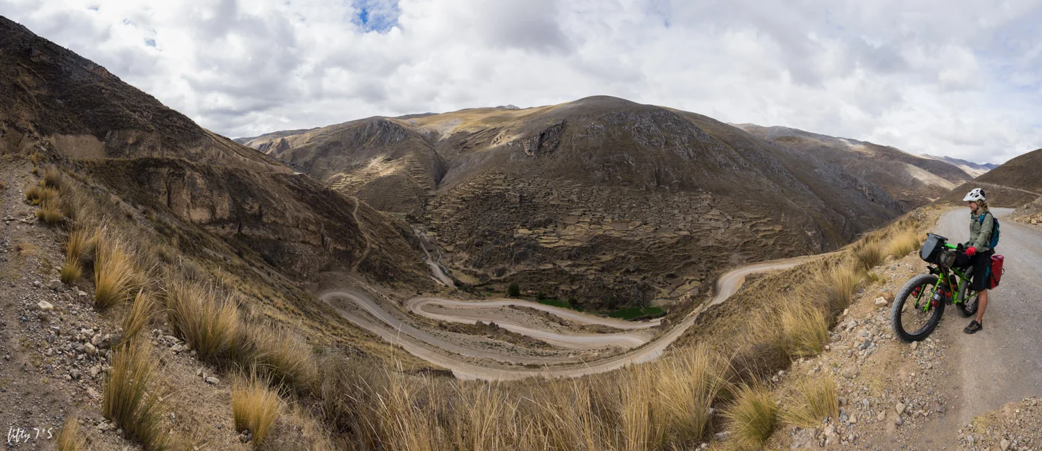 The first of many Peruvian switchback roads!