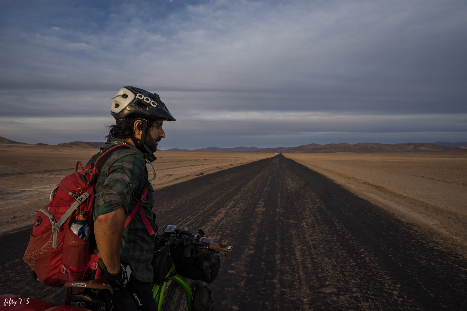 Riding into the last hour of daylight.