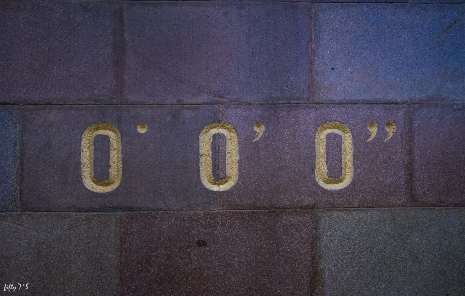 Zero degrees. Zero minutes. Zero seconds.