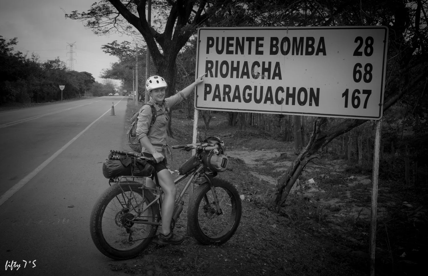 The last 68 km's of the entire journey. We had been aiming for this small town, Riohacha, for the last 18 months on the road.