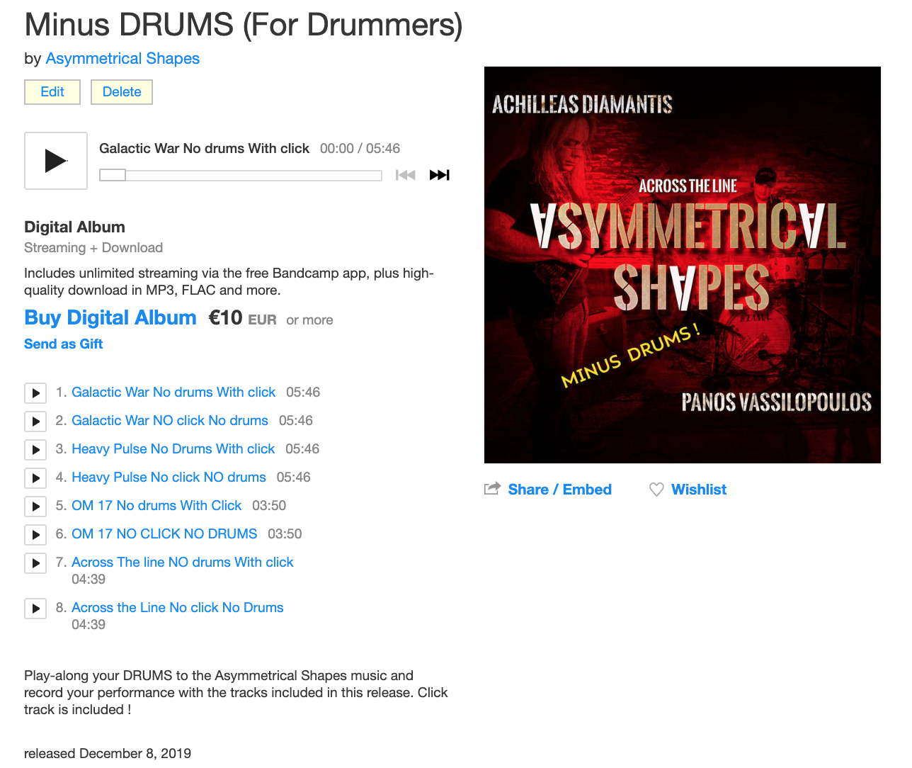 https://asymmetricalshapes.bandcamp.com/album/minus-drums-for-drummers
