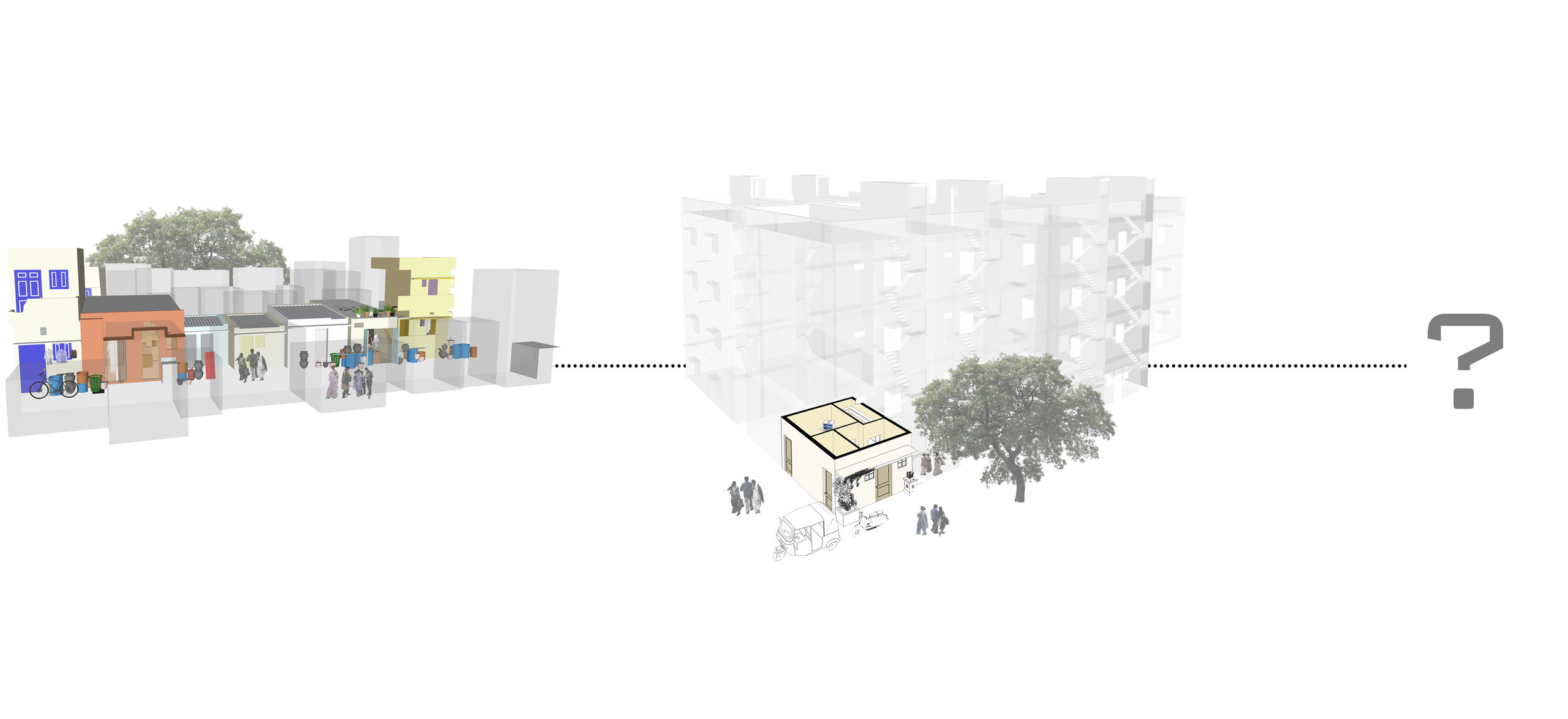 Just because they are relocated into a vertical concrete structure, are they not slums anymore?