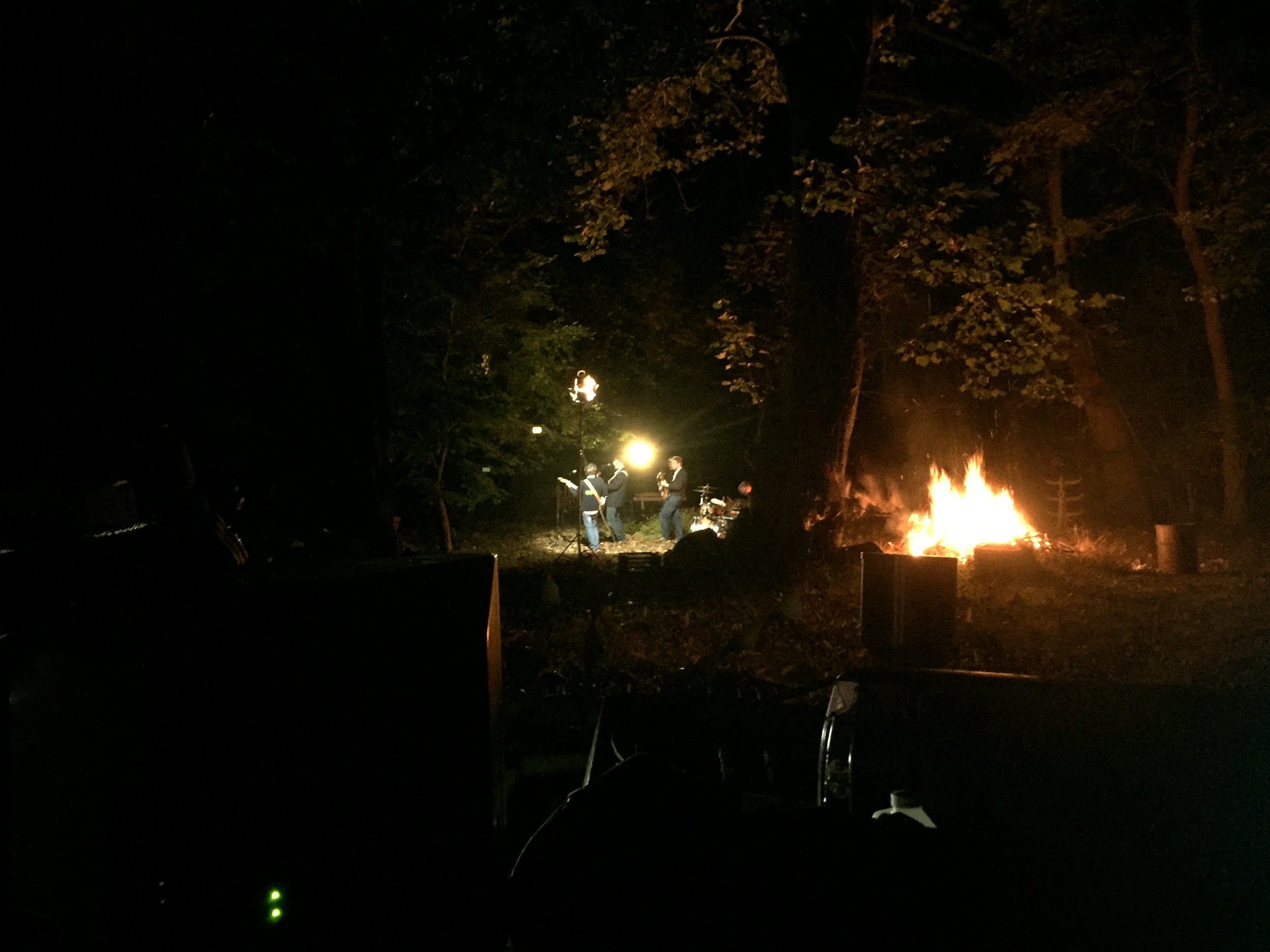 The last part of the shoot was done in the dark at Lenny's Mill. It was quite challenging running the hundreds of feet of power cables, setting up the lights, and maintaining a proper bon fire while barely being able to see what was in front of us. 