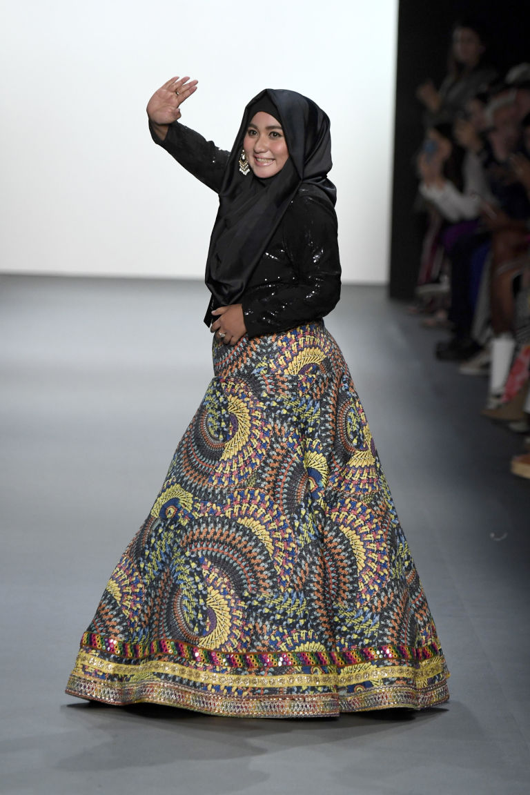 Designer Anniesa Hasibuan takes a bow.