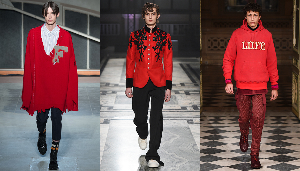 Left to right: Raf Simmons, Alexander McQueen, Sacai (Image via Vogue )