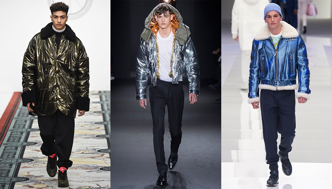 Left to right: Astrid Andersen, Calvin Klein Collection, Versace (Image via Vogue )