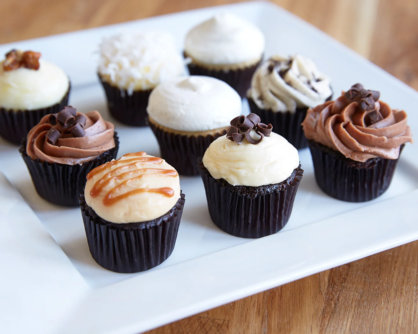 Variety cupcake tasting sample