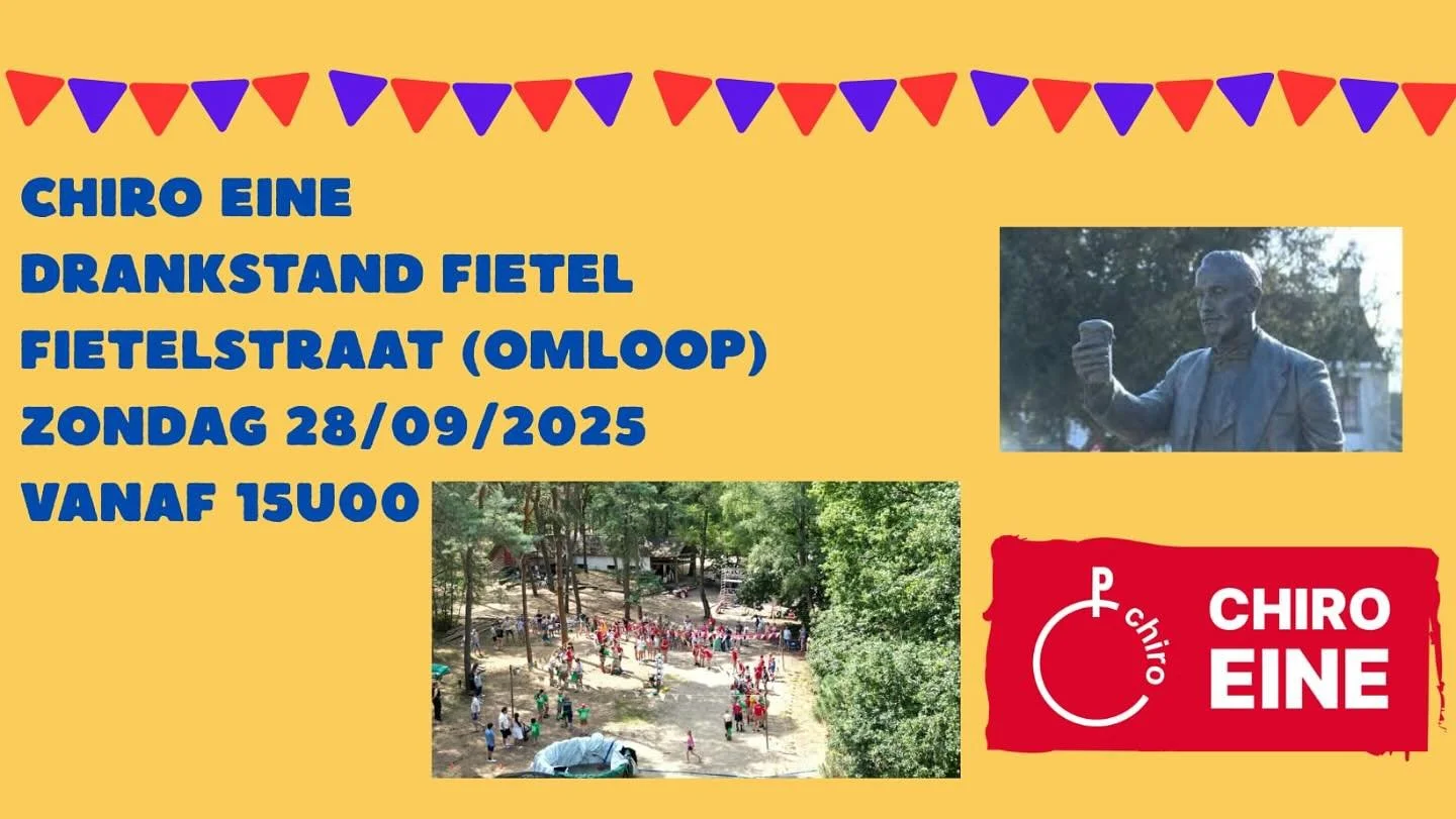 Ook dit jaar hebben wij een drankstand op de fietel! 

Kom vanaf 15u op zondag 28/09 genieten van een fris drankje en kijk samen met ons naar de Fietel!