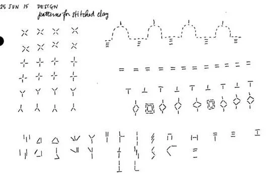 Relatively simple arrangements in two, three, or four stitches.