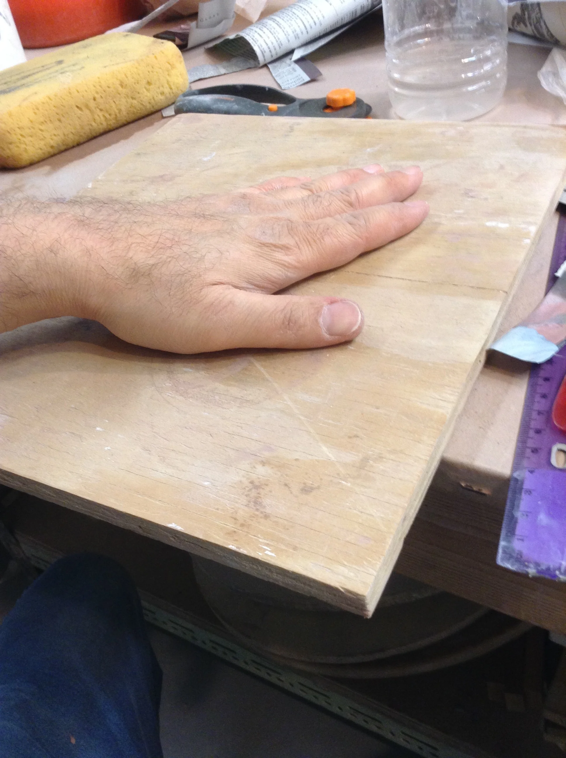 Who says experimental ceramics processes don't have a "hands on" component? In this case, it was hands on, push really hard, wiggle, check, wiggle some more.