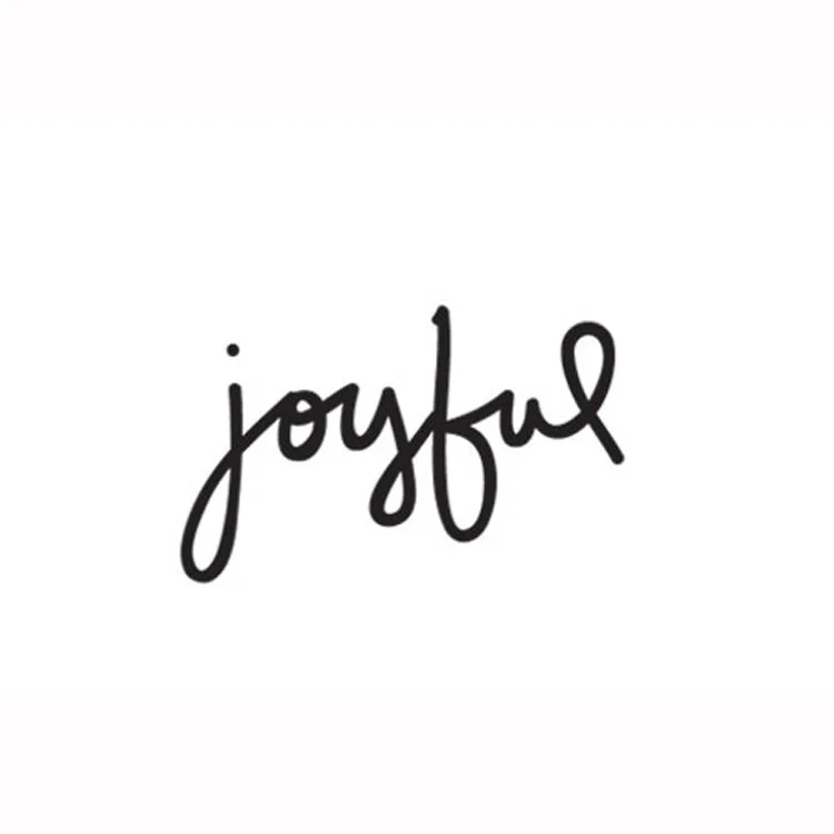JOYFUL SCRIPT TEMPORARY TATTOOS