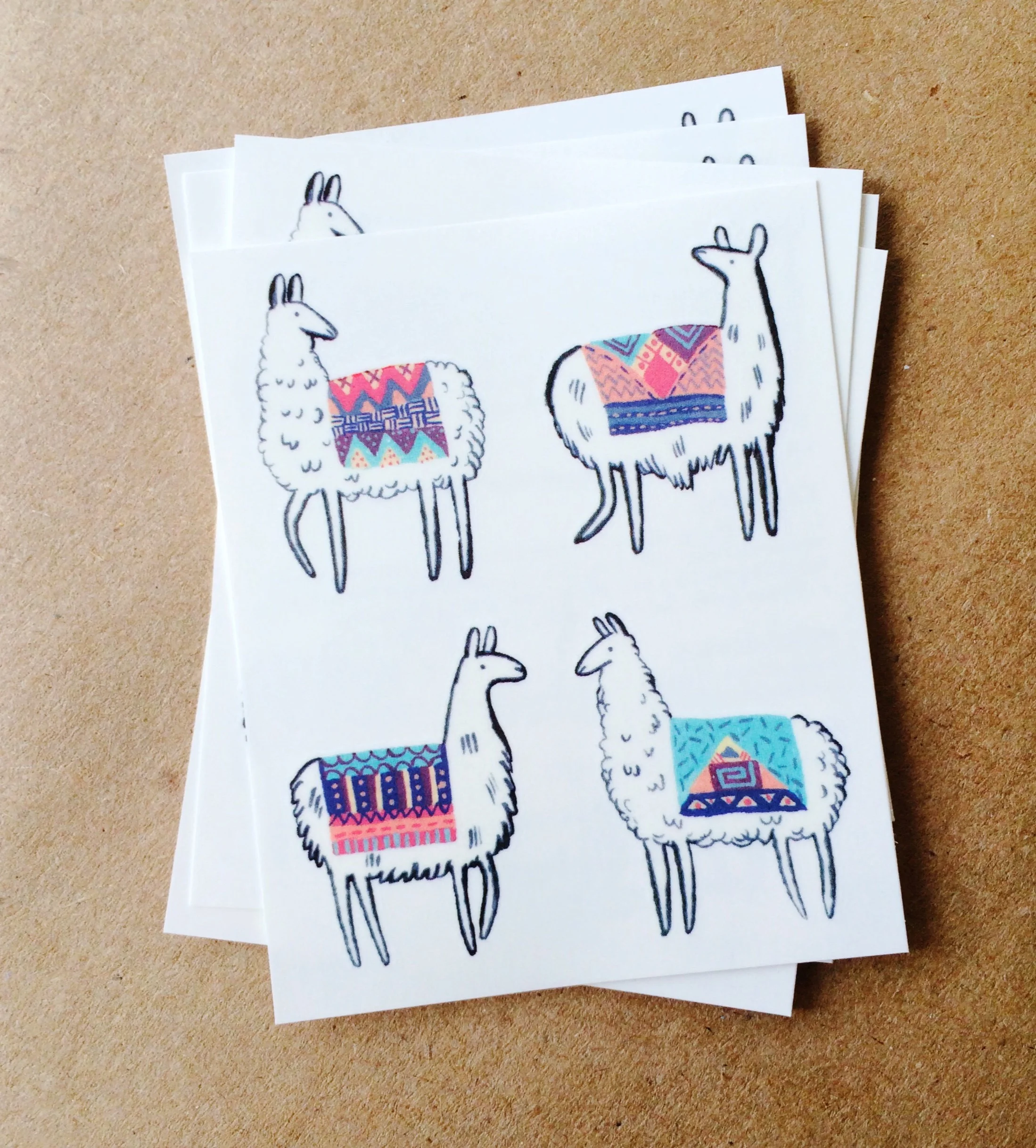 LLAMA TEMPORARY TATTOOS