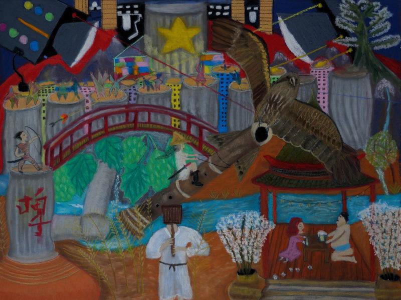 Lisa Goes to Sapporo,Japan (Pastel 18X24 inches)