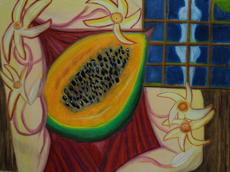 "Sweet Papaya" Pastel (18x24 inches )