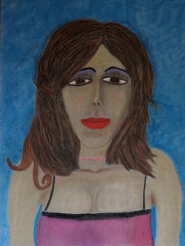 "Self Portrait 1985" , Soft Pastel ( 18X24 inches ). 
