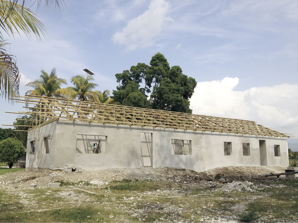 Construction at New Missions is accomplished by Haitians who are leading the efforts to build a new Haiti.