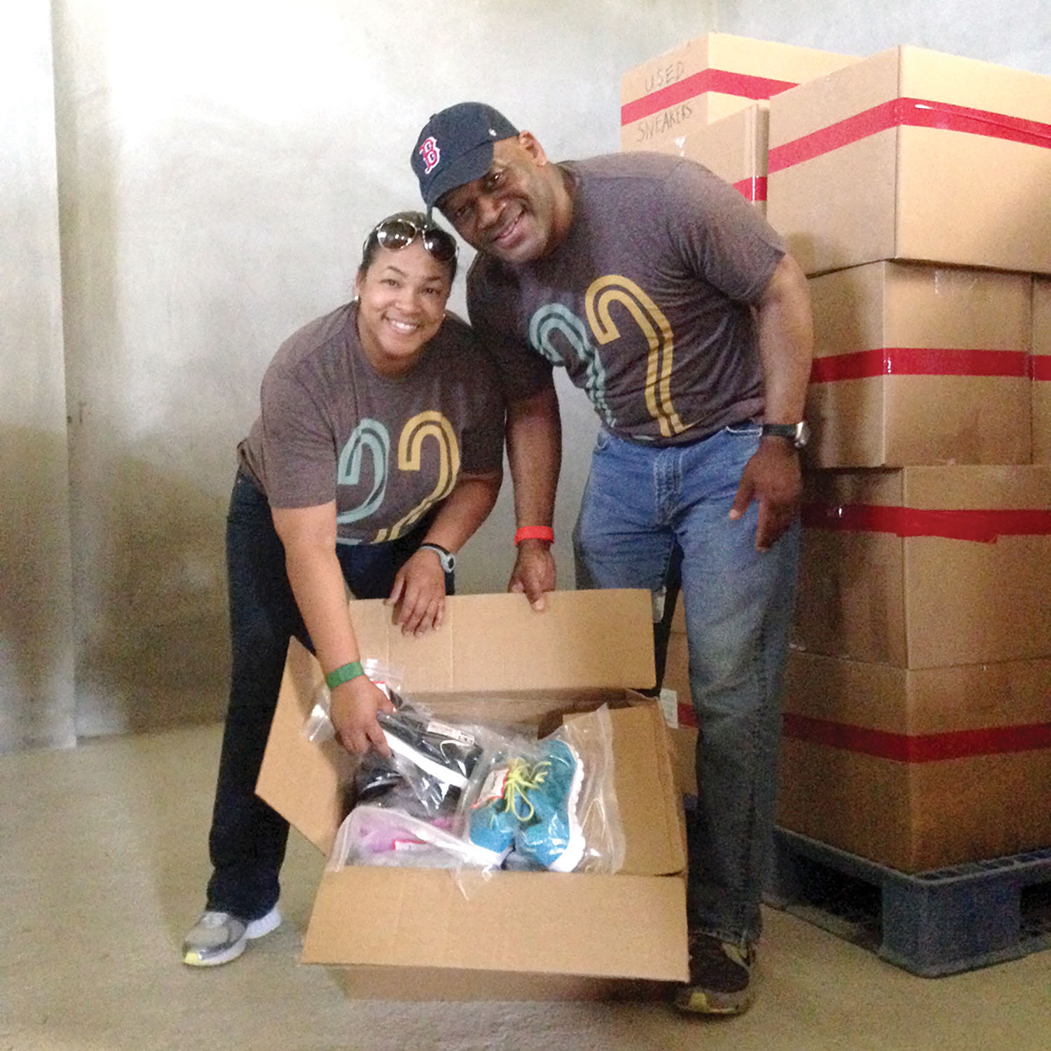 Dr. Timothy Sloan and his wife, Dr. Sonya Sloan, from The Luke church in Humble, TX, visited our warehouse in Haiti.