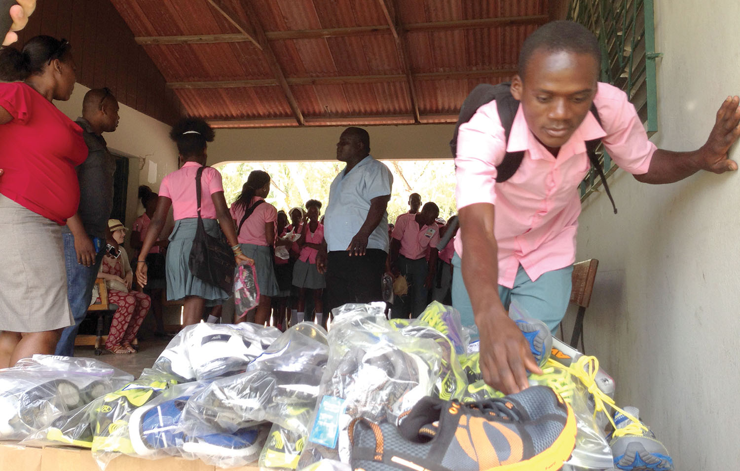 Our high school students enjoyed a day of selecting their new sneakers, as many of them walk or ride their bikes to school.
