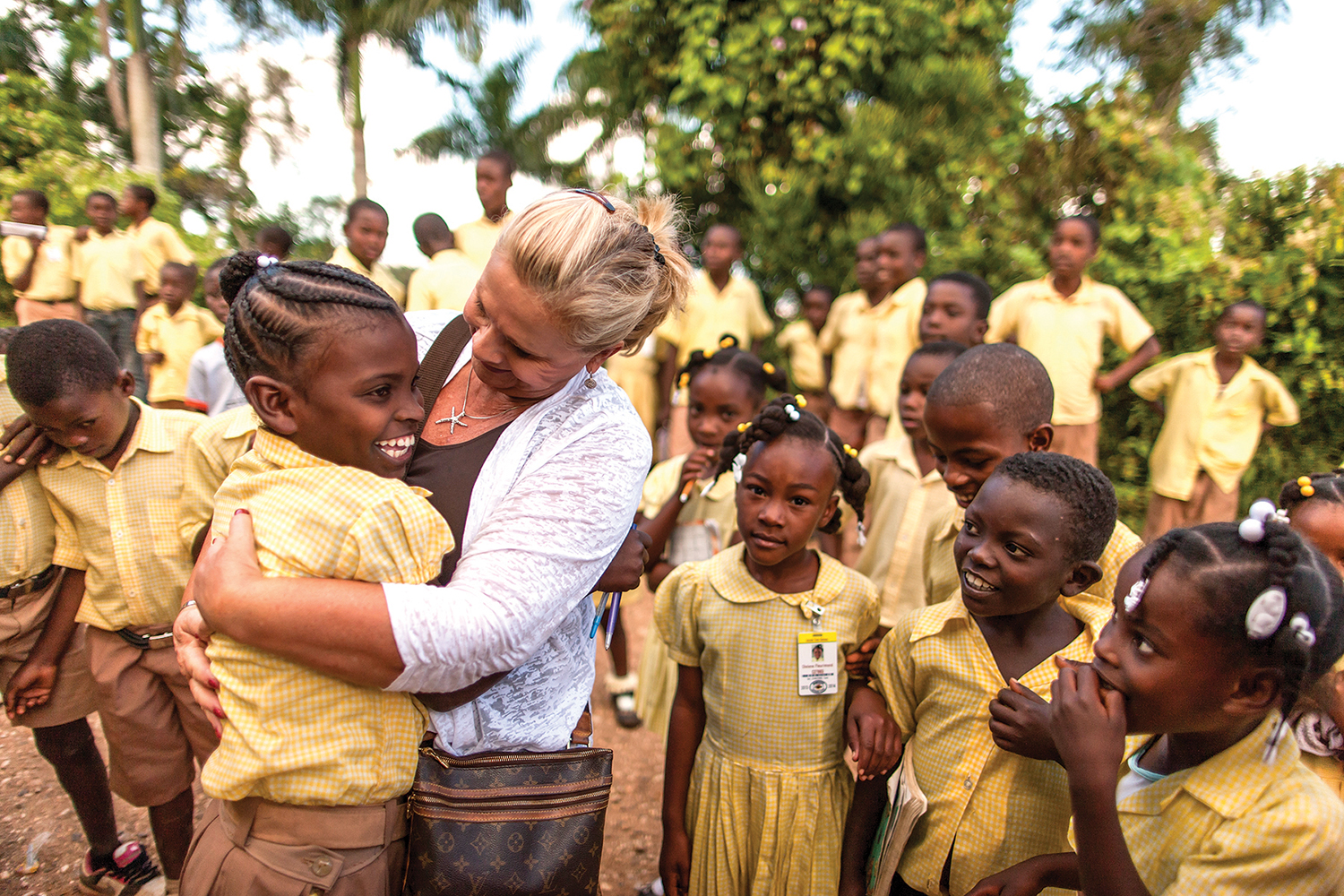 Janet Hunt with Rose who is now finishing her first year of high school—thanks to the blessing of sponsorship.