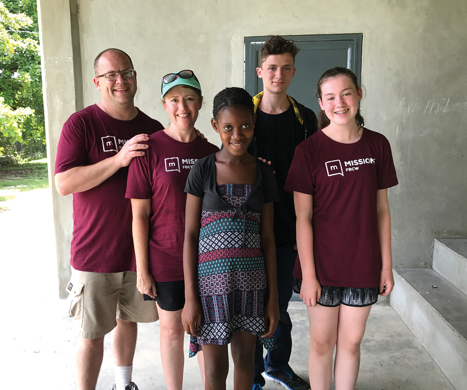Congratulations to Brian, Karin, Zach, and Abby Taggart on your sponsor family reunion with Berline Cange.