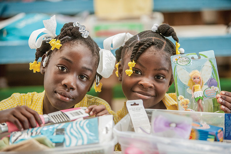 "We love because He first loved us." (1 John 4:19) is why we pack shoeboxes each year.