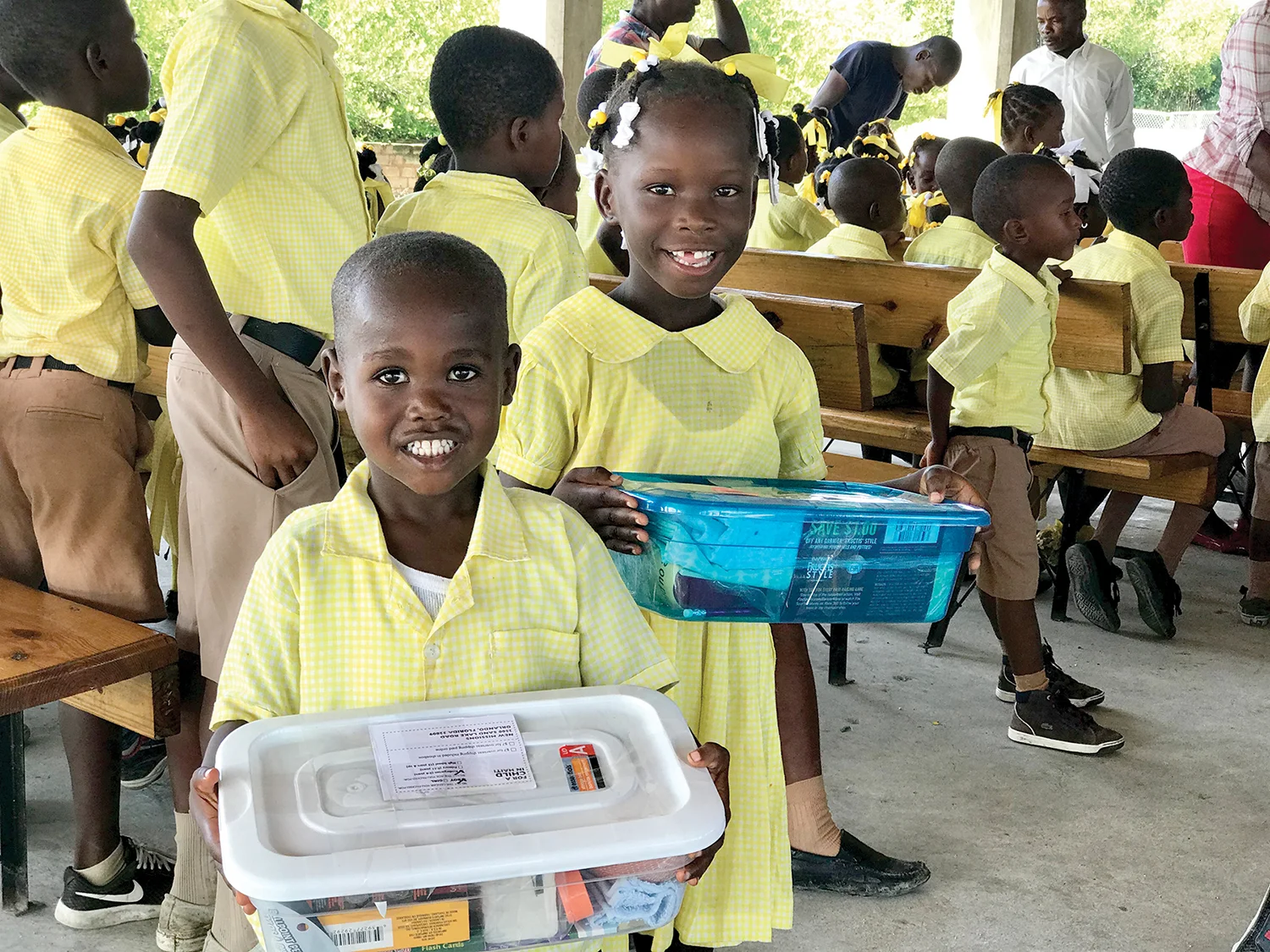 Because of you and your generosity, each student at our schools in Haiti will receive a shoebox gift.