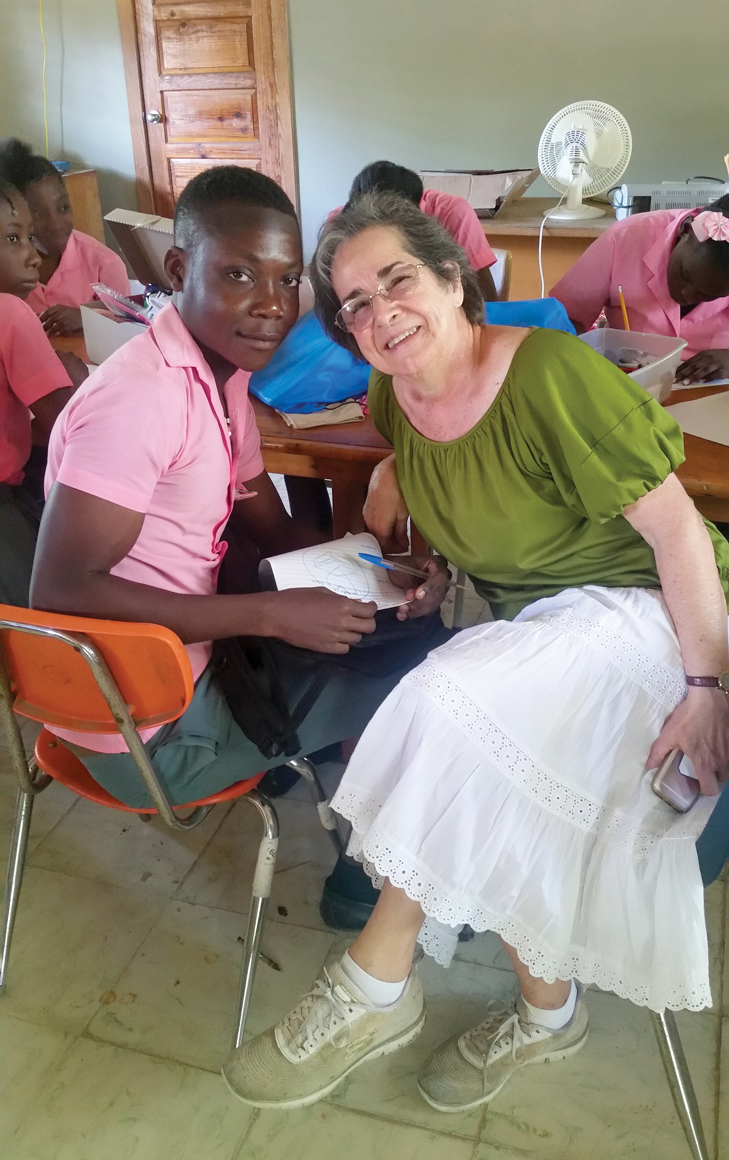Sitting with our high school students, Jeanne DeTellis is reminded that shoebox gifts matter to students of all ages.