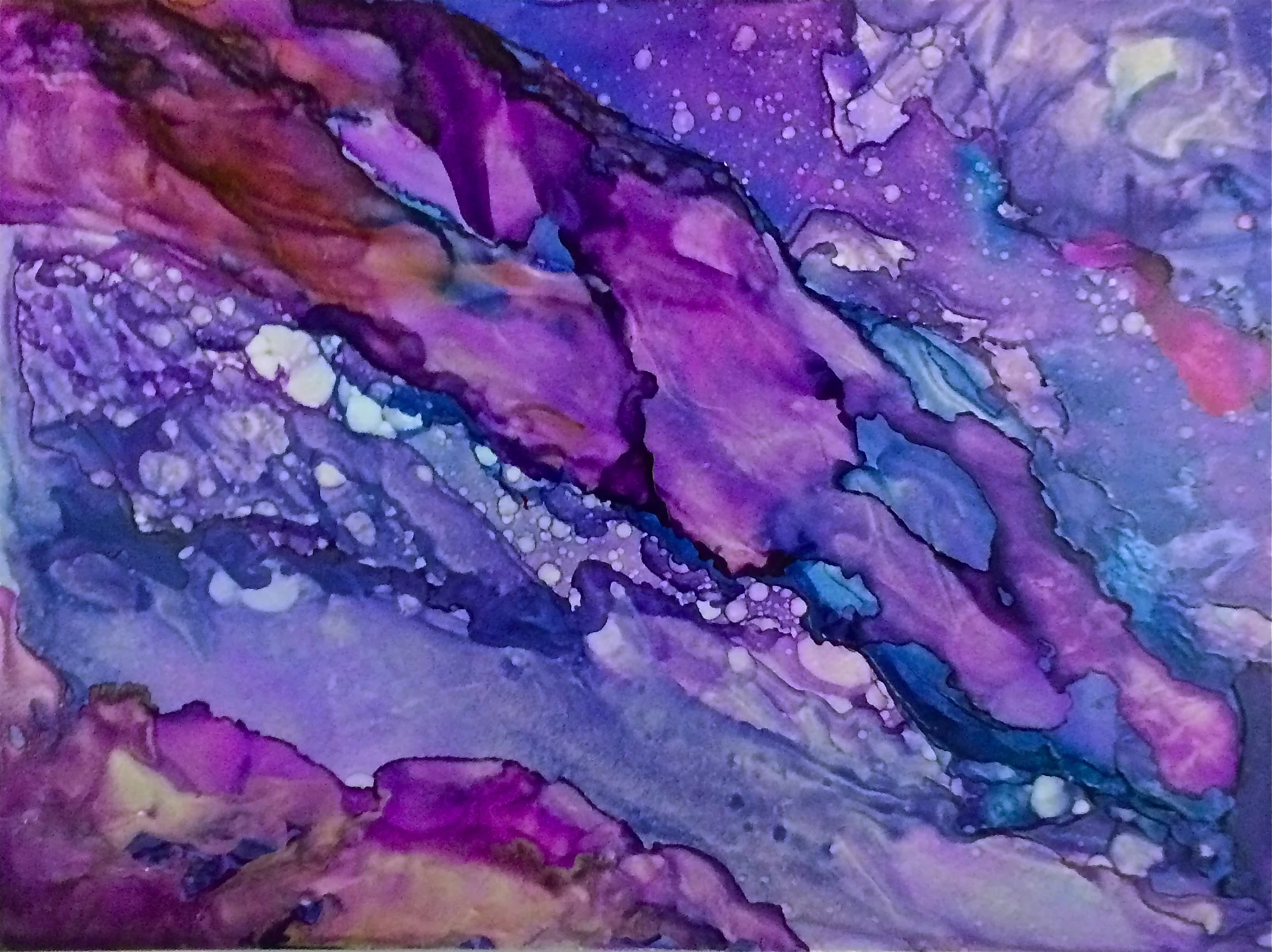 5"x7" Alcohol Inks on Yupo paper 