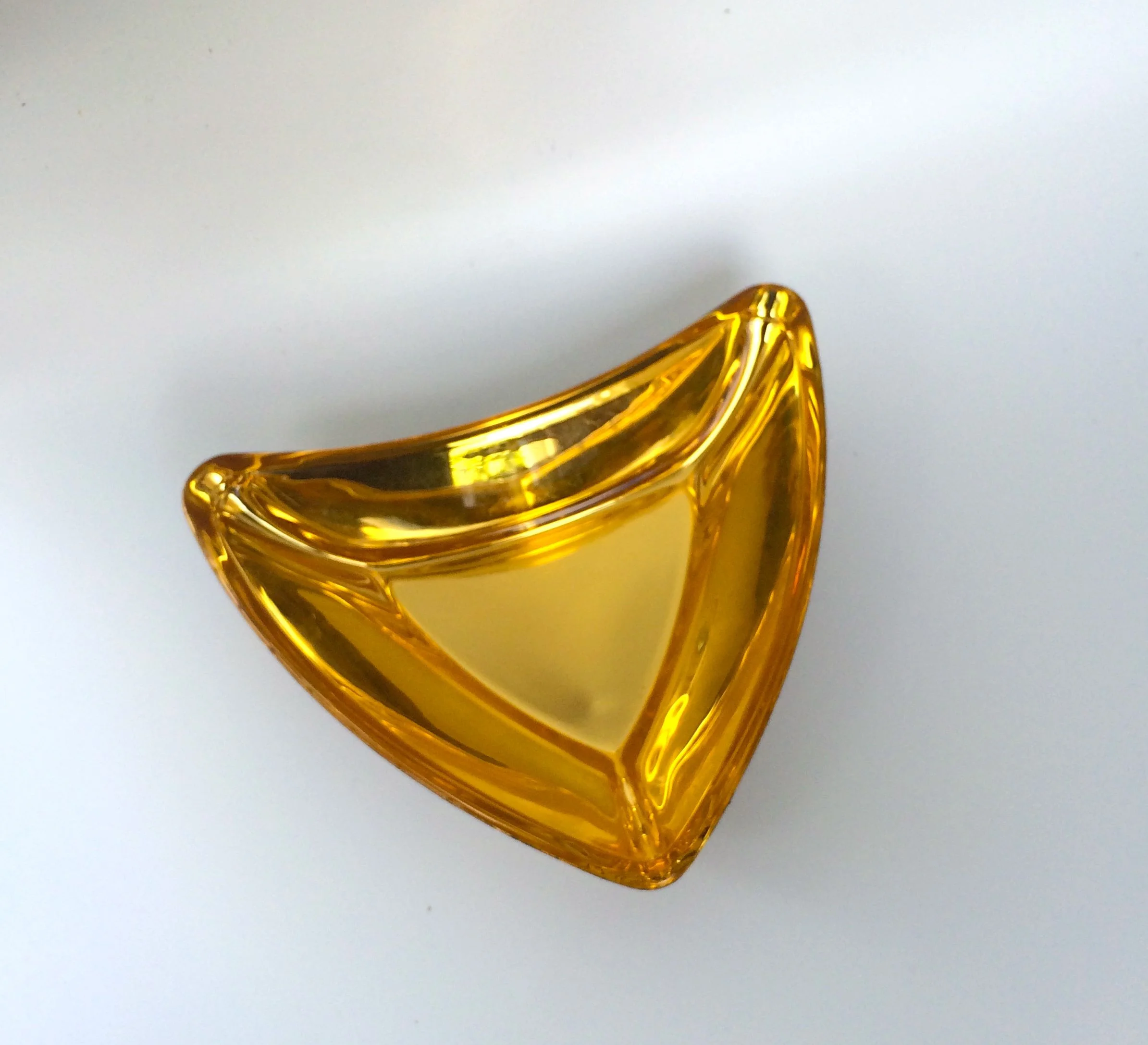 Ellipse Dish, 5x7x2 23k gold leaf