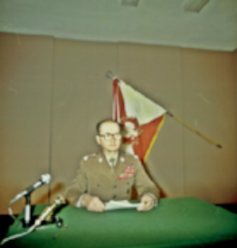 General Jaruzelski making nationwide televised address