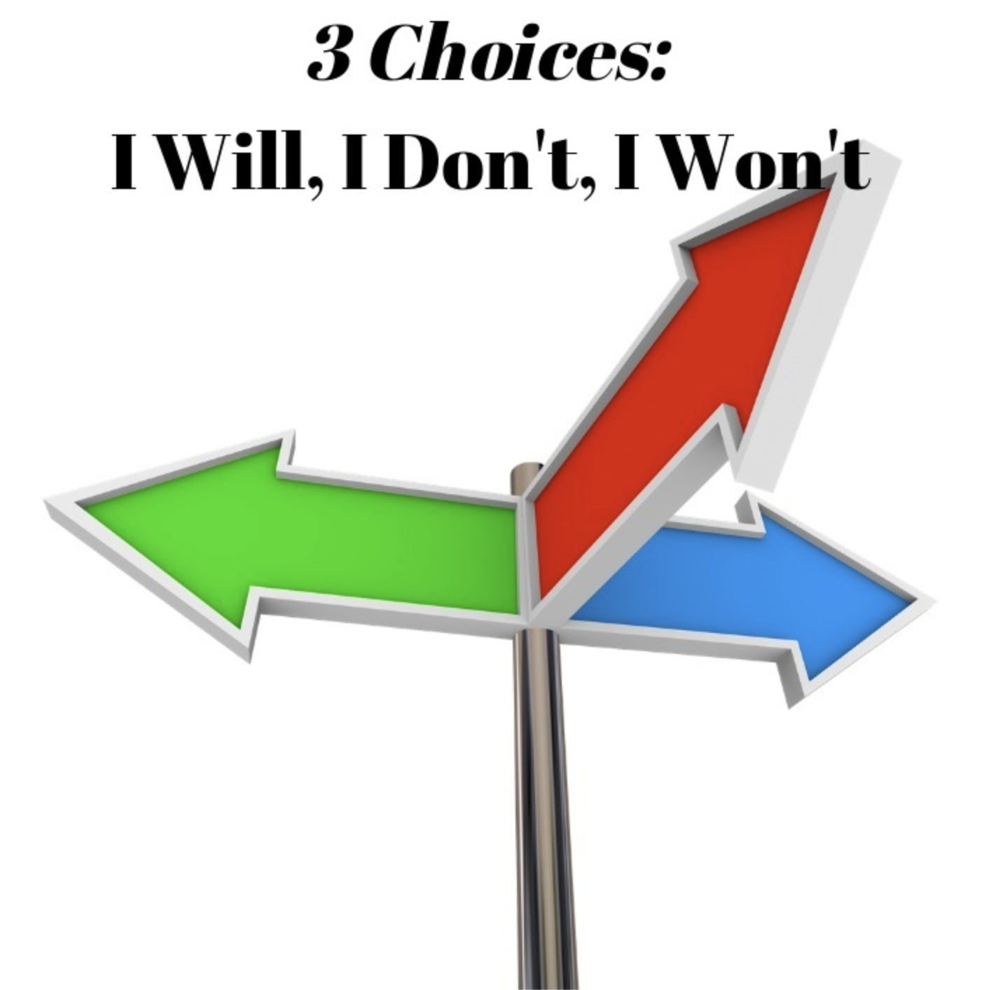 3 Choices: I Will, I Don't, I Won't