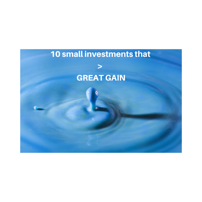 10 small investments that &gt; GREAT GAIN