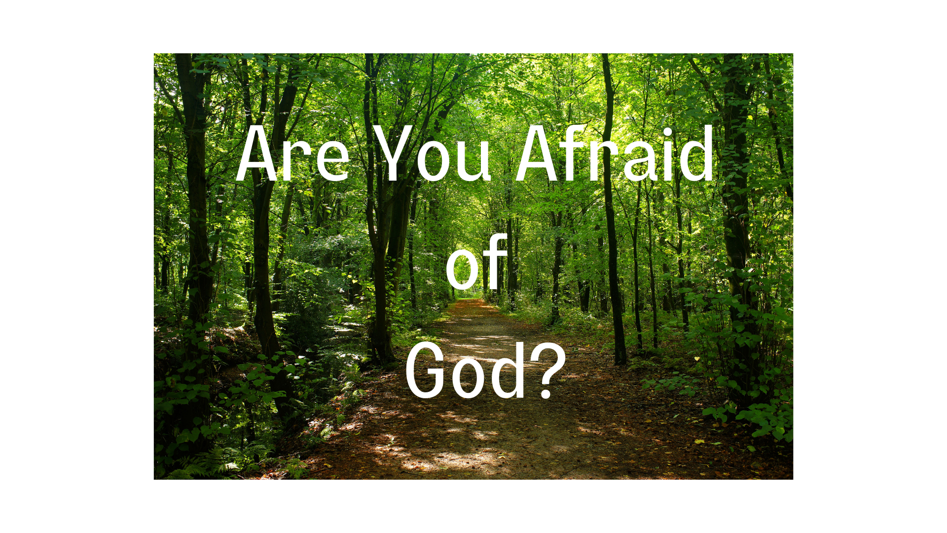 Are You Afraid of God?