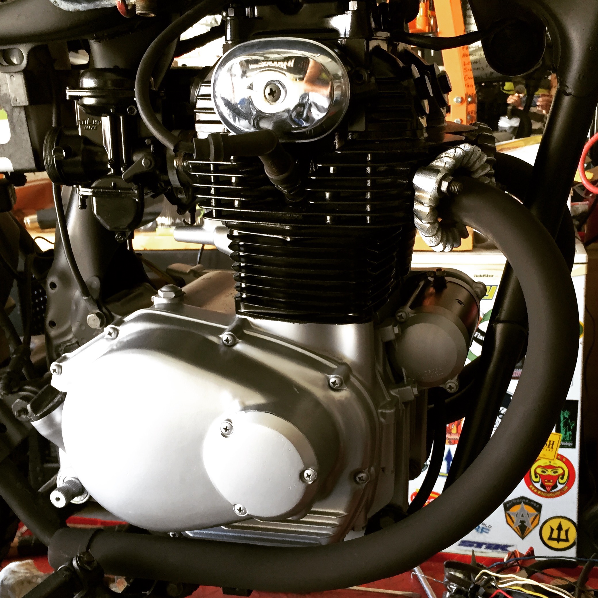 She sounds as pretty as she looks. After a week of Marvel's Mystery Oil and a little brut force, the engine broke free. Some new enamel and some eBay points/tach covers made this engine shine!