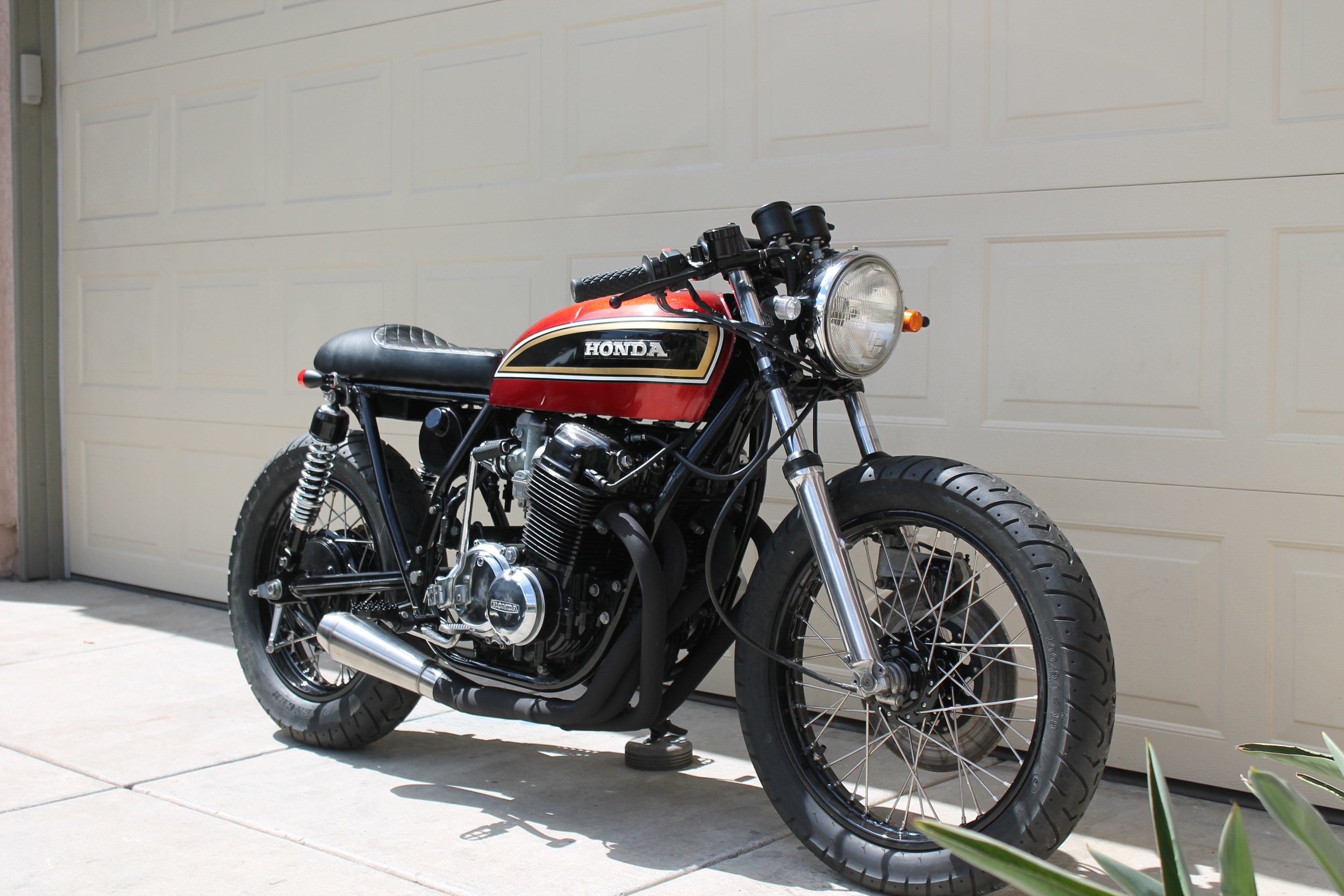 Instagram spoke and we went with the amber turn lenses up front. The Lossa Engineering 12" Shorty reverse cone muffler screams. It sounds great!