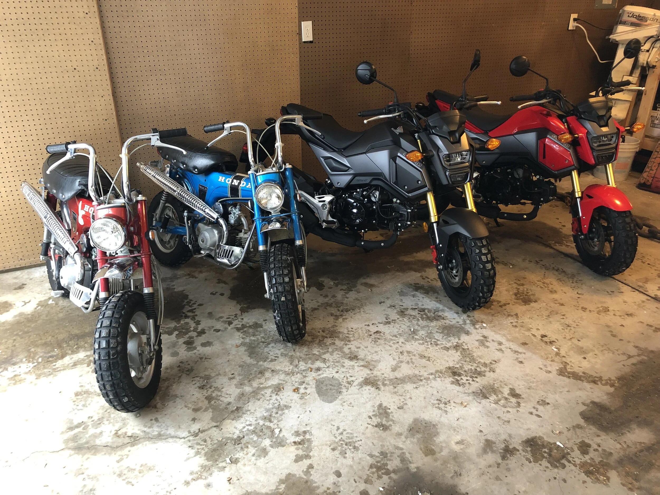  This is the lineup as it arrived at the Therapy Garage.  From 4 great motorcycles came 2 amazing builds!  Thanks for taking a risk on this project Chris! 