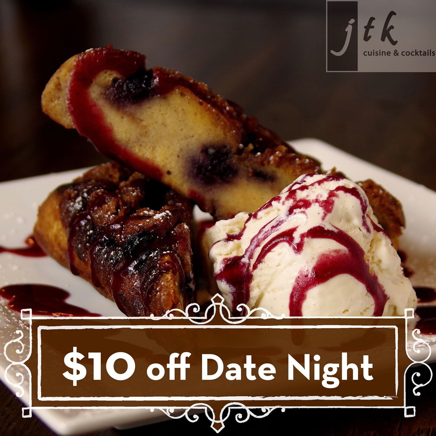 Our Date Night menu is $10 off tonight! Head on down to enjoy a 3 course meal for only $39! (originally $49)⠀⠀⠀
⠀⠀⠀
Also available for take out!⠀⠀⠀
⠀⠀⠀⠀⠀⠀⠀
#haymarketLNK #jtklnk #downtownlincoln #mylnk #lincolnhaymarket #restaurant #dessert #breadpud