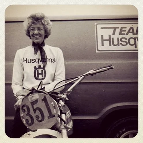 Mary McGee was born in Juneau, Alaska in 1936. She was a championship Rider and
Auto Racer. She is a pioneering woman who started road racing a Honda CB92 in the United
States in 1960. And in 1975, she rode her 250 Husqvarna solo in the Baja 500, zipping by 17
two-man teams. Prior to entering the world of motorcycling, McGee enjoyed auto racing, driving
cars that included Mercedes, Ferrari, Porsche and Jaguar. She bought her first motorcycle, a
1956 Triumph Tiger Cub, in 1957. In 1960, she started motorcycle roadracing, often switching
back and forth between the auto and roadracing circuits. It wasn’t until legendary actor and racer Steve McQueen told McGee she needed to “get off that road bike and get out to the desert,” that she discovered her love of desert racing. At 75, Mary McGee still raced, and won. For women who want to race, she has this advice: “If a woman is thinking about racing in any form, (she should) just do it! Get out and do it, you’ll find out it’s a lot of fun. The people are wonderful, it doesn’t matter how fast you go, and it will add to your life.” #butchhistory